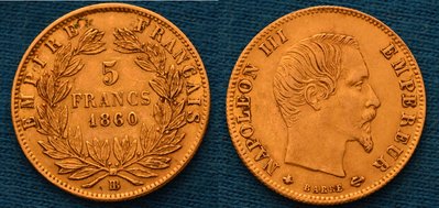 Frankreich - 5 Francs Napoleon III ohne Kranz - 1860 BB.jpg