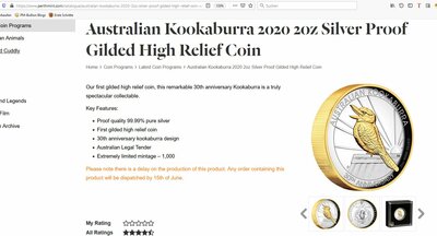 2oz Kooka 2020 Proof gilded.JPG