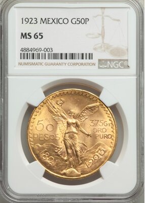 50 Pesos 1923 MS65 Reverse.jpg