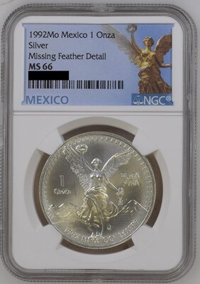 Mexico Libertad 1992 Missing Feather MS66 Reverse.jpg